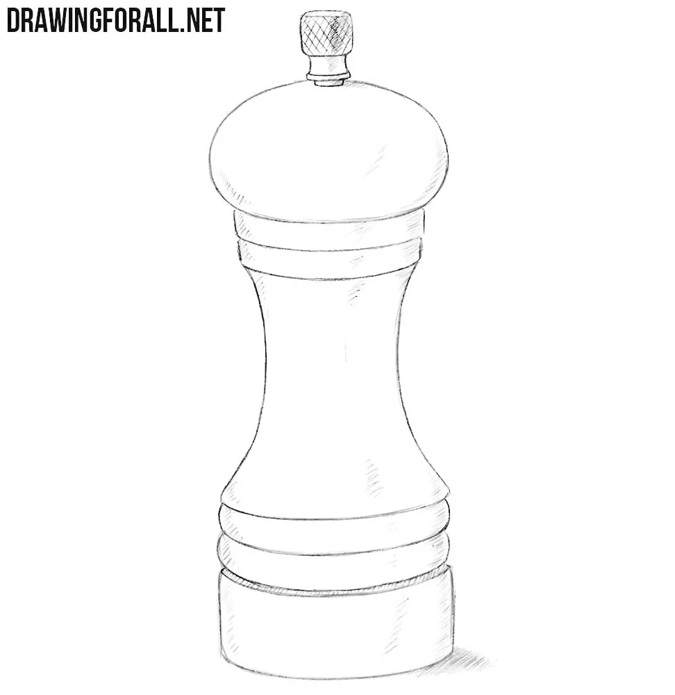 How to draw a pepper mill