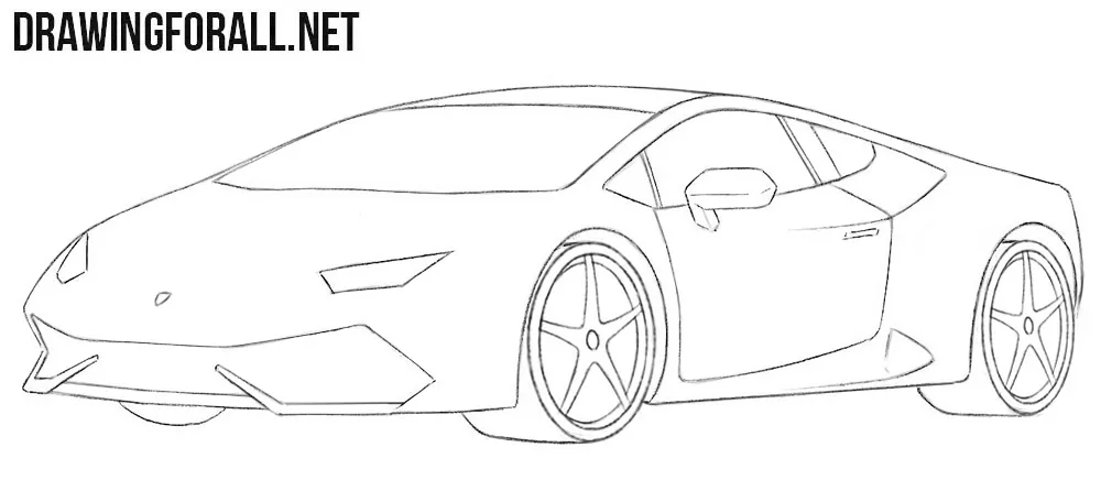 How to draw a Lamborghini easy