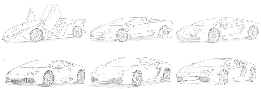 How to draw a Lamborghini easy for beginners