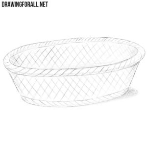 How to draw a bread basket