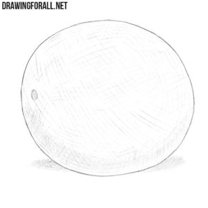 How to draw a cantaloupe