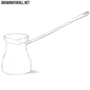 How to draw a cezve