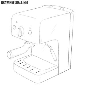 How to draw a coffee maker