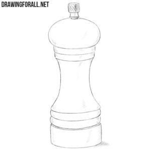 How to draw a pepper mill