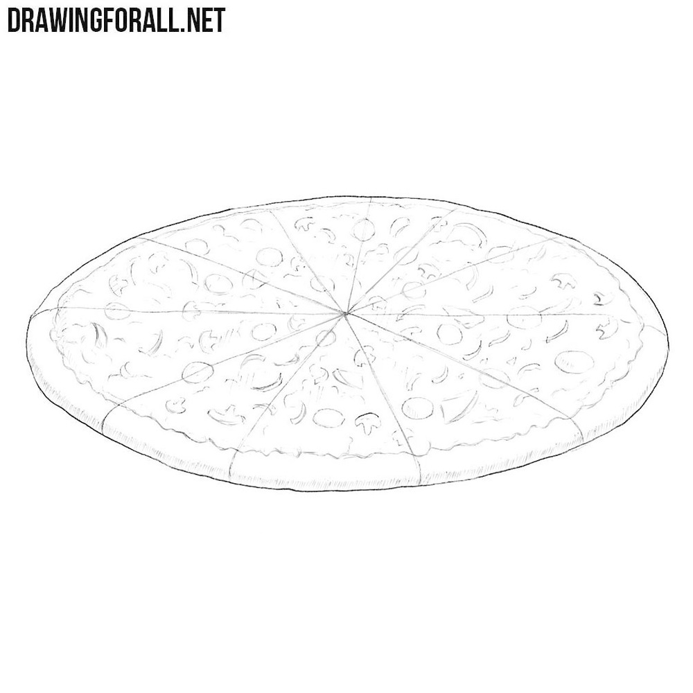 Pizza Sketch. Fast Food. Hand Drawn Illustration On White Background  Royalty Free SVG, Cliparts, Vectors, and Stock Illustration. Image 89267545.