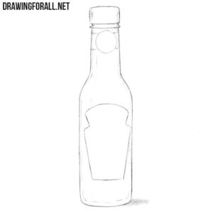 How to draw a sauce bottle
