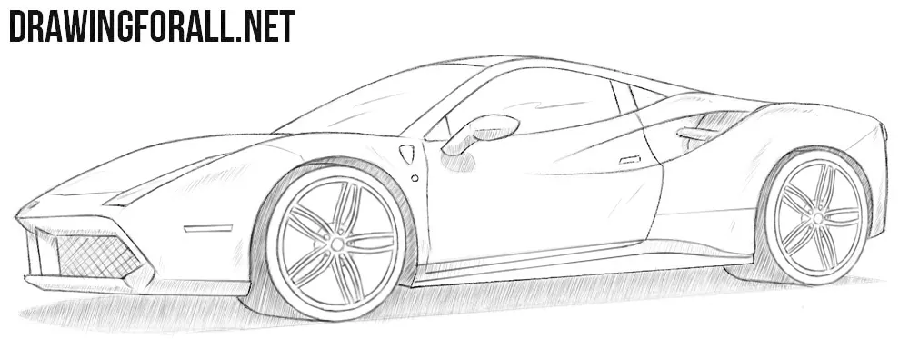 supercar drawing