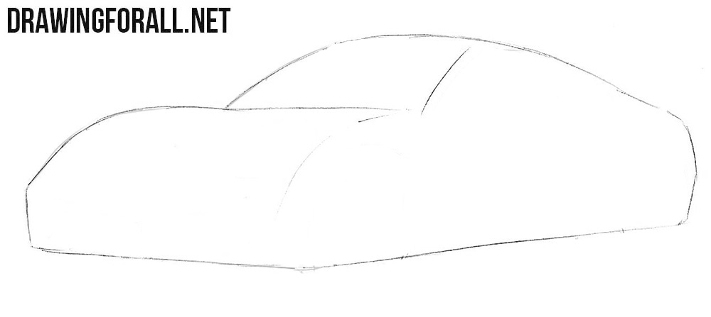 How to draw a Porsche easy