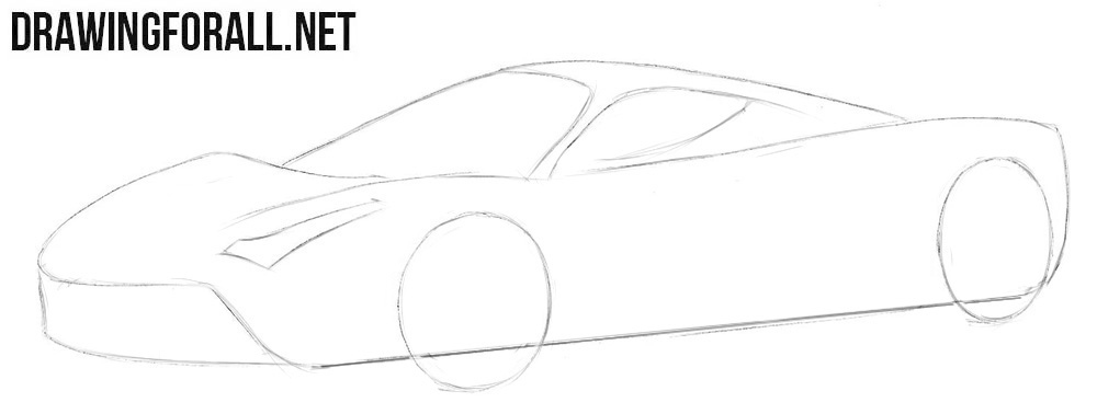 How to draw a Ferrari Laferrari easy