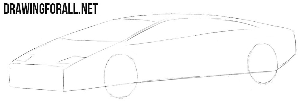 How to draw a Lamborghini Diablo easy