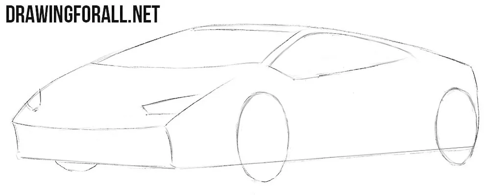 How to draw a Lamborghini Huracan easy