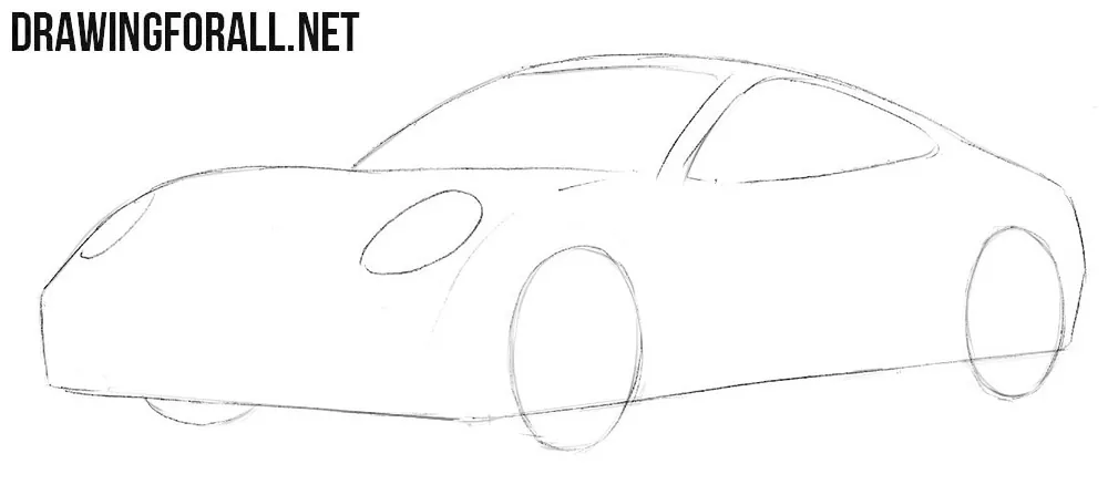 How to draw a Porsche 911 easy