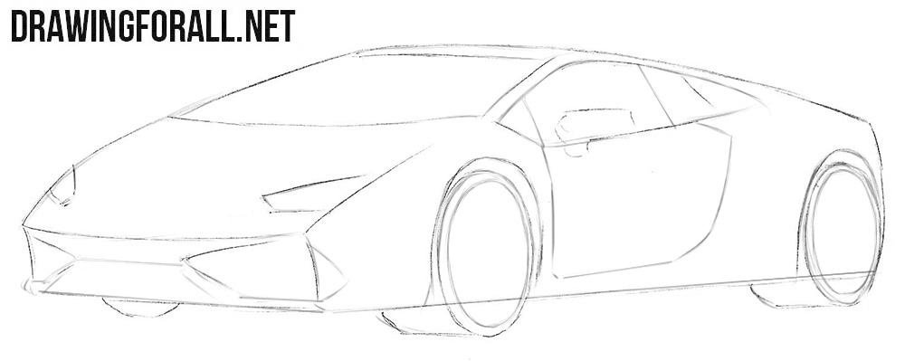 How to draw a Lamborghini Huracan step by step