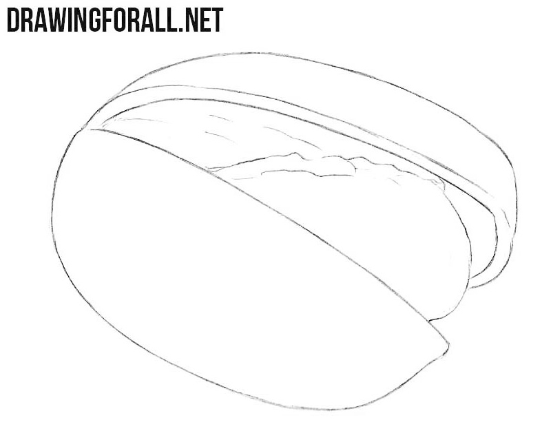 How to draw a pistachio easy