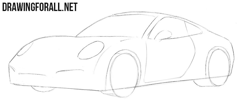 How to draw a supercar easy