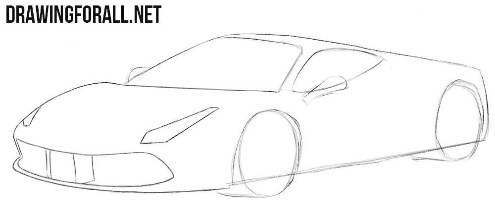 How easy to draw a Ferrari