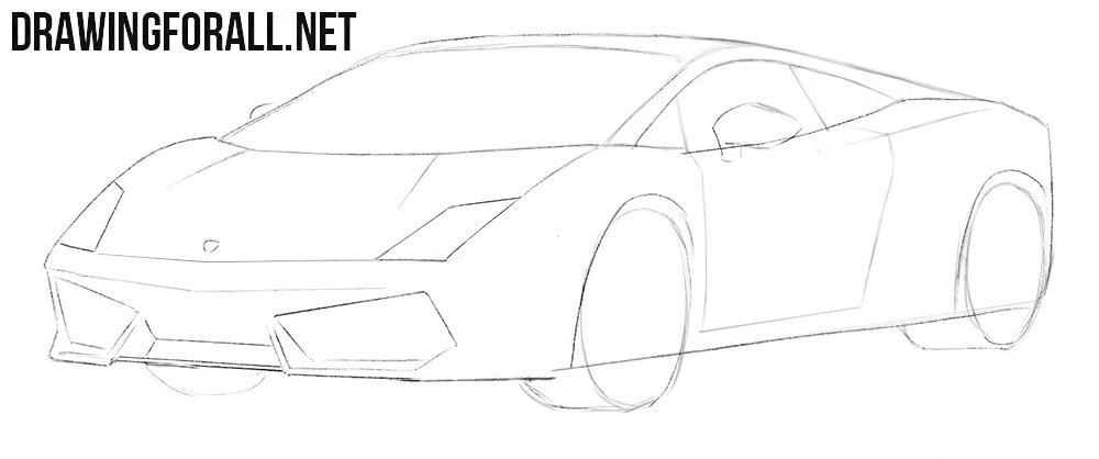How to draw a Lamborghini Gallardo step by step easy