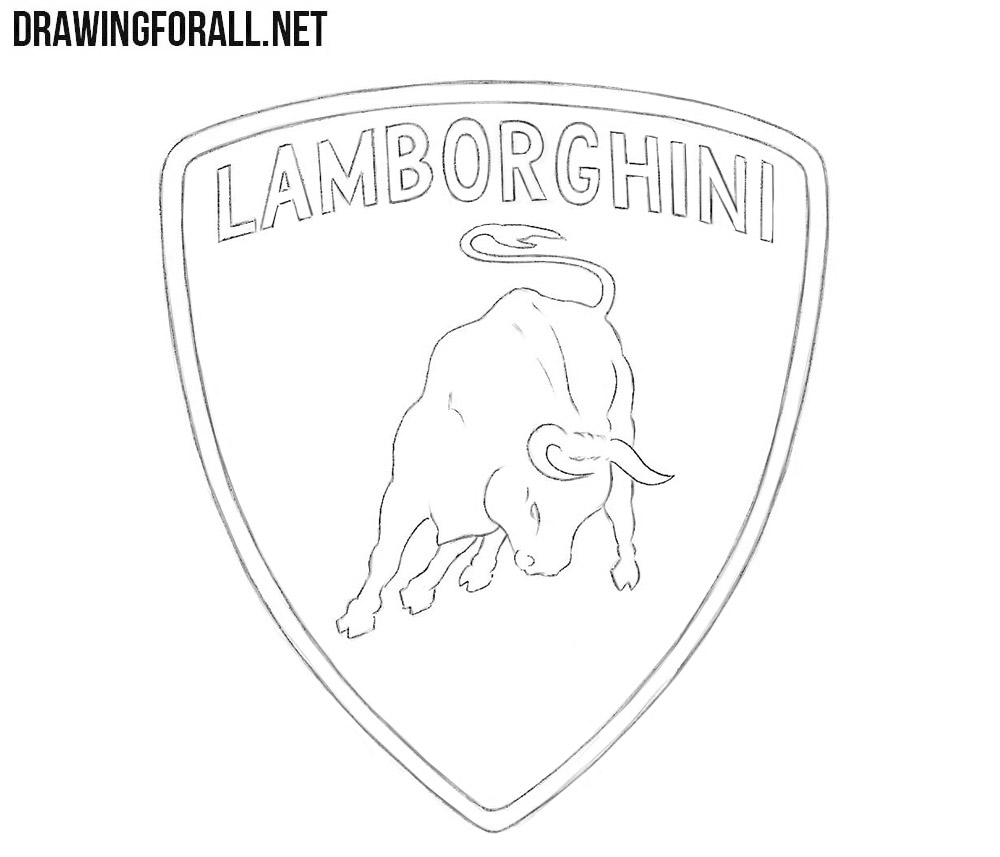 How to Draw the Lamborghini Logo Drawingforall net How to Draw the Lamborghini Logo Drawingforall net