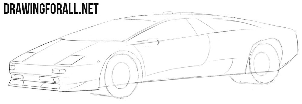 How to draw a Lamborghini