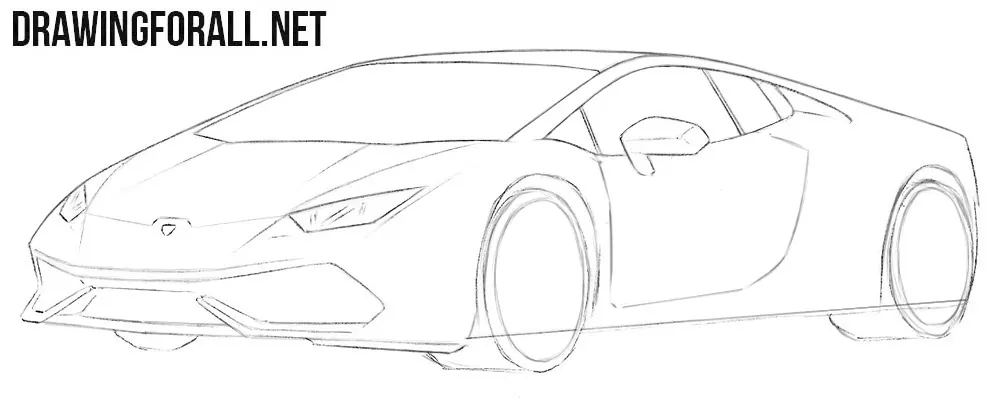How to draw a supercar