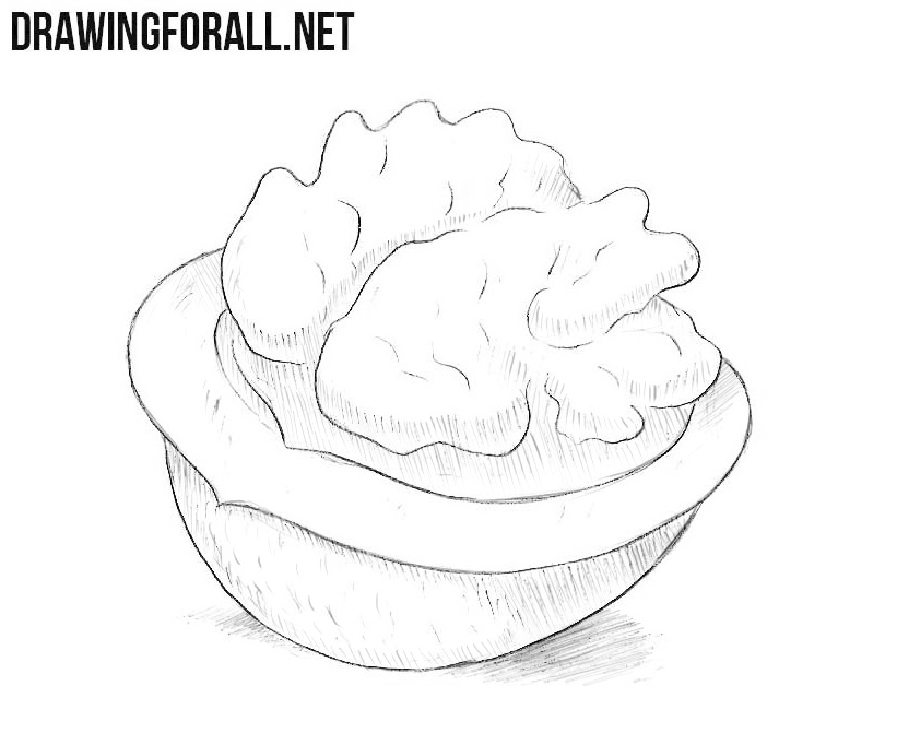 How to draw a walnut