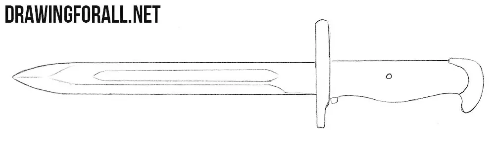 How to draw a weapon bayonet