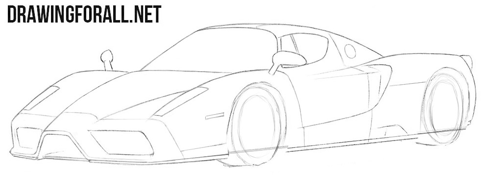 How to draw a Ferrari Enzo step by step