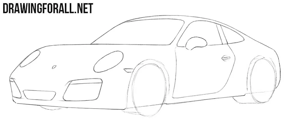 How to draw a super car step by step