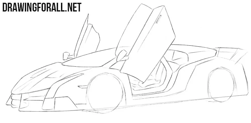How to draw a supercar