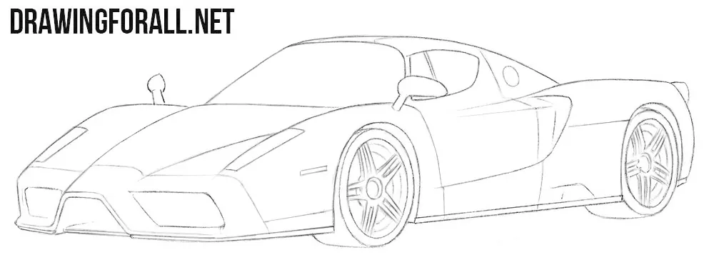Ferrari Enzo drawing tutorial