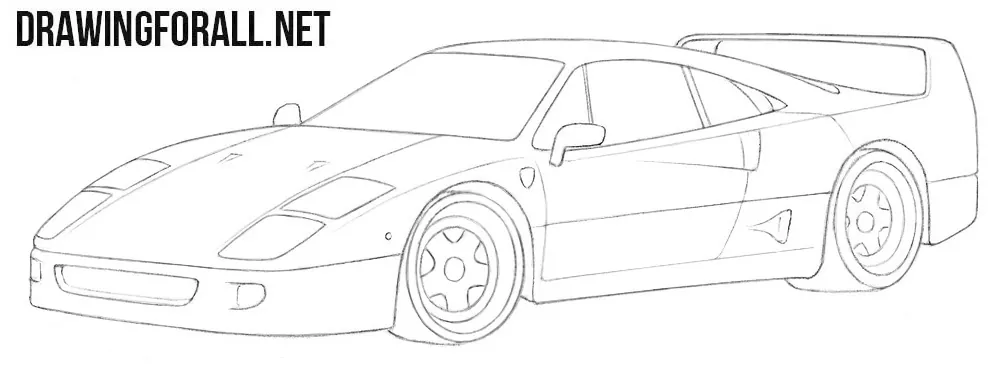 Ferrari f40 drawing tutorial