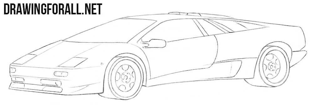 Lamborghini Diablo drawing tutorial