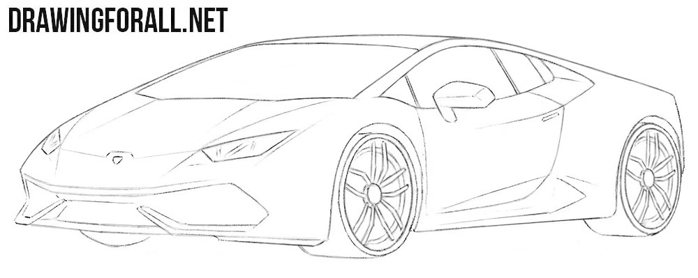 Lamborghini Huracan drawing tutorial