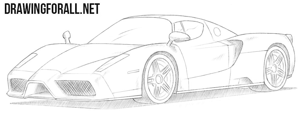 How to draw a Ferrari Enzo