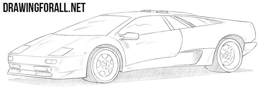 How to draw a Lamborghini Diablo