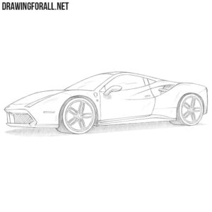 How to draw a Ferrari 488