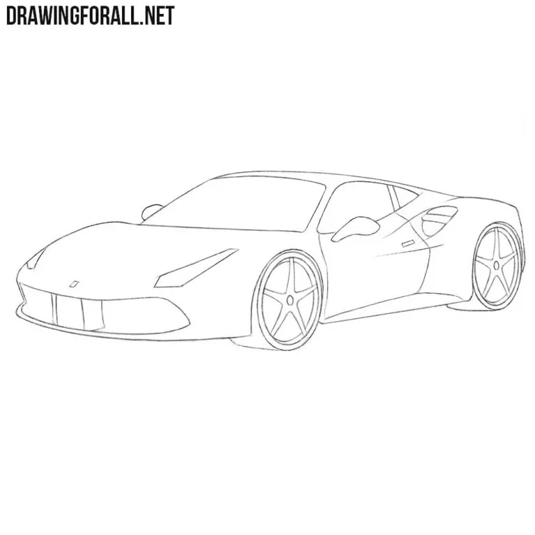 How to draw a Ferrari easy