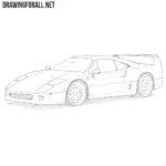 How to Draw a Ferrari f40