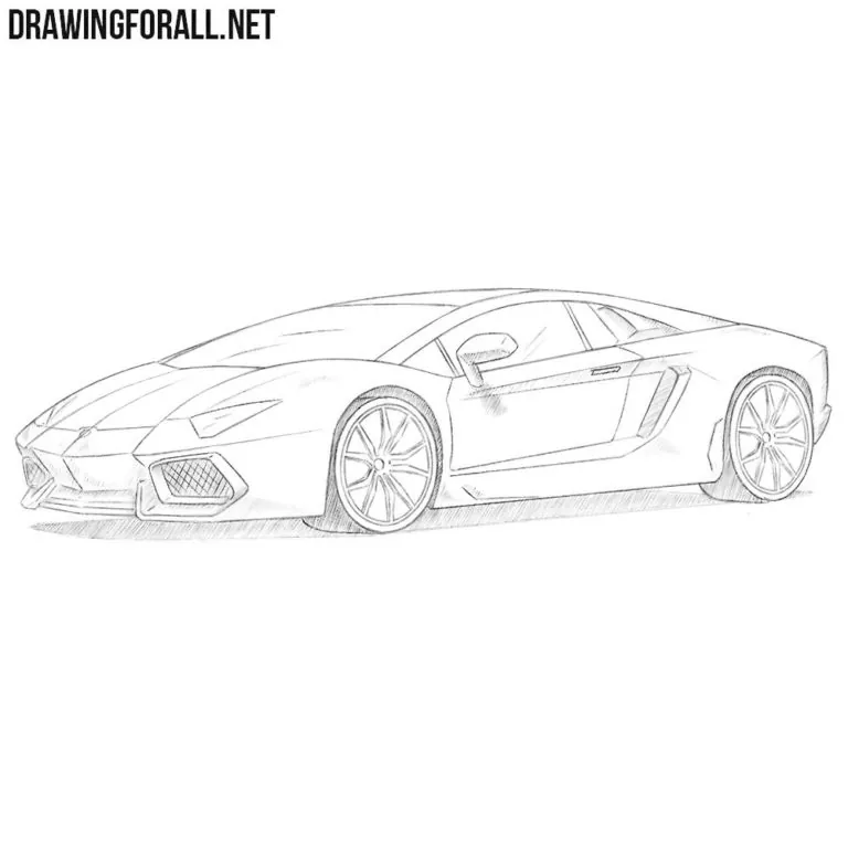 How to draw a Lamborghini Aventador