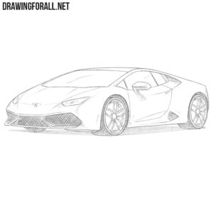 How to draw a Lamborghini Huracan