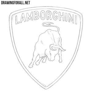 How to draw the Lamborghini logo