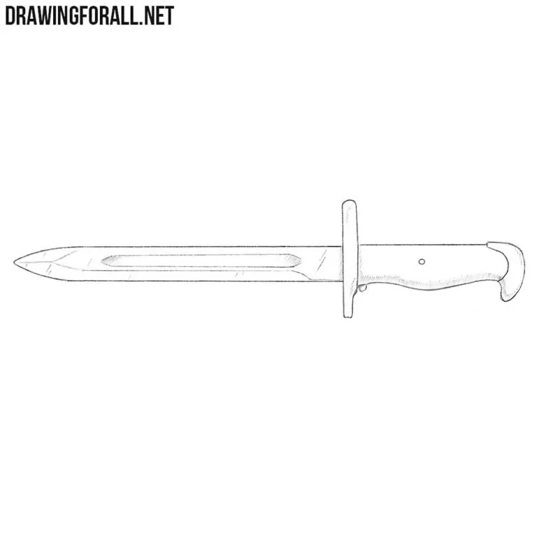 How to draw a bayonet