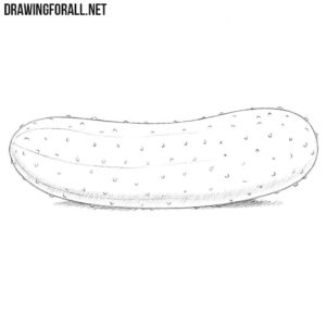 How to draw a cucumber
