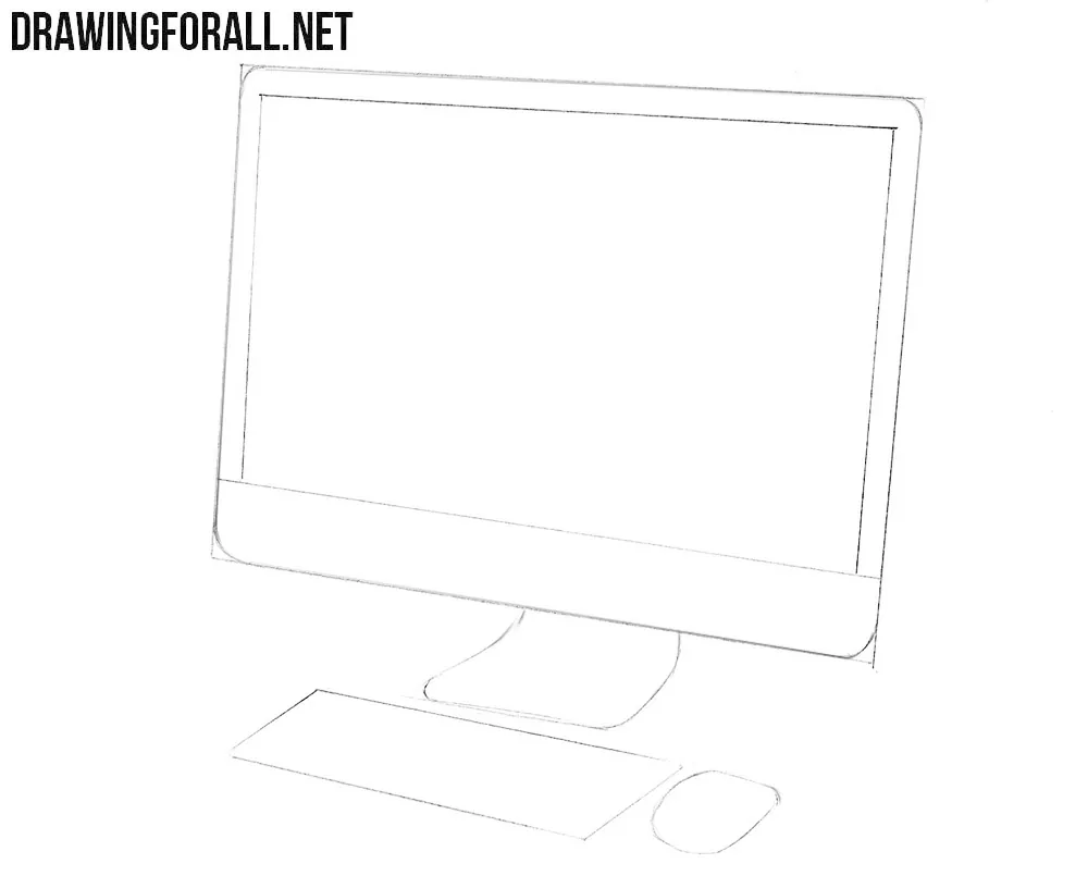 How to draw an iMac step by step