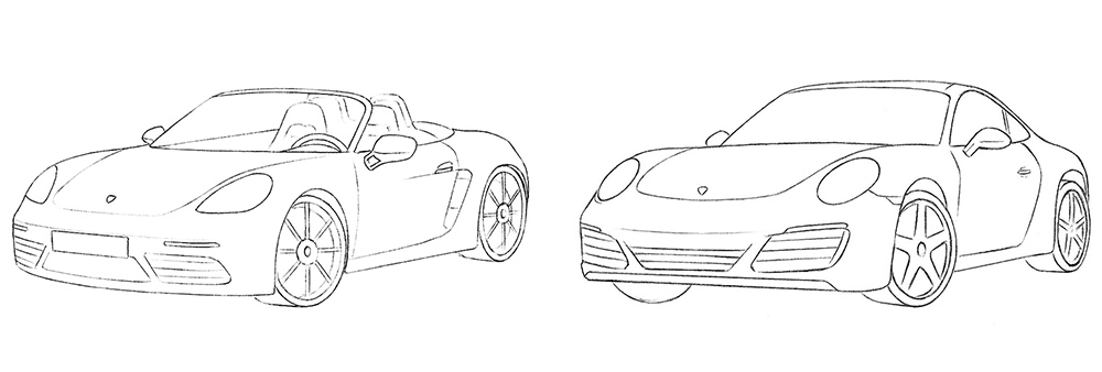 Porsche Drawings