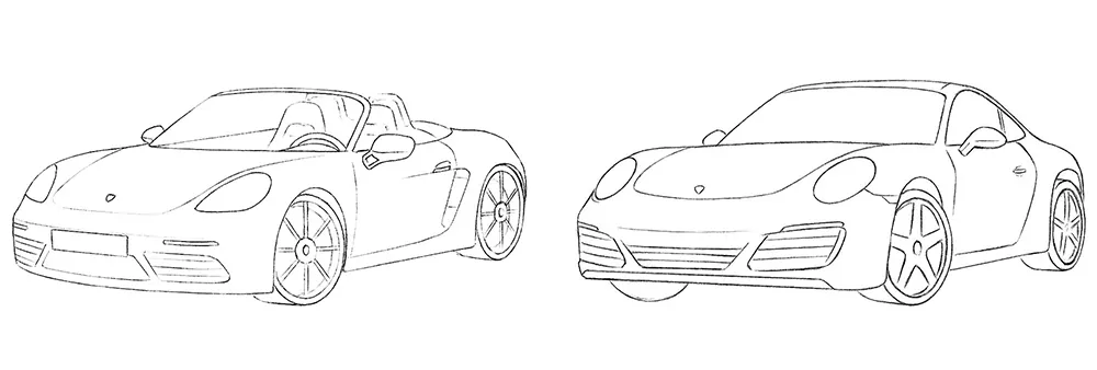 Porsche Drawings