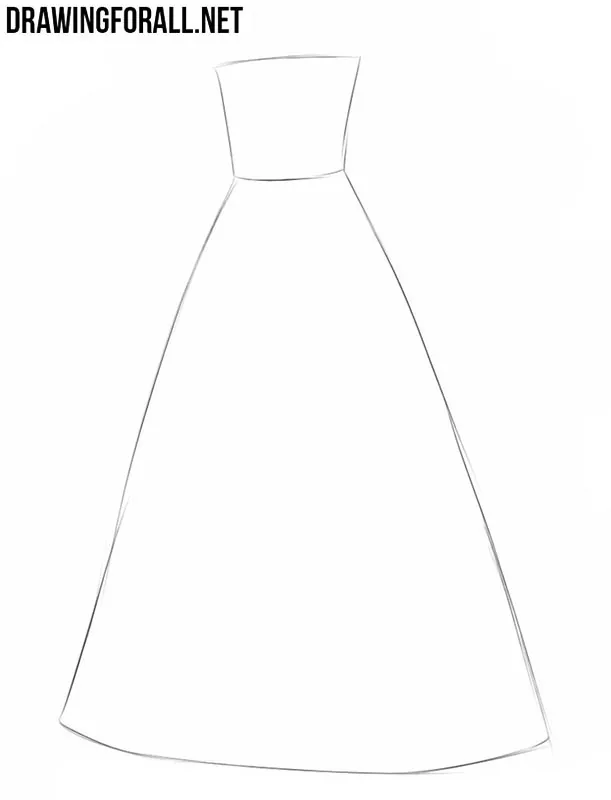 How to draw a princess dress