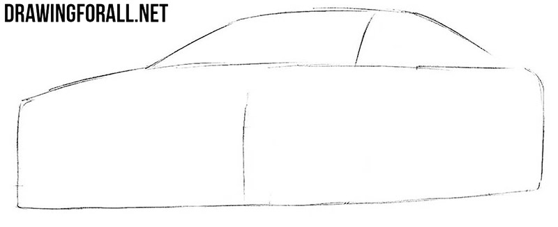 How to draw an american car