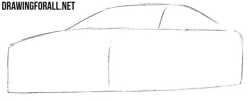 How to draw an american car