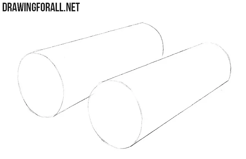 How to draw binoculars